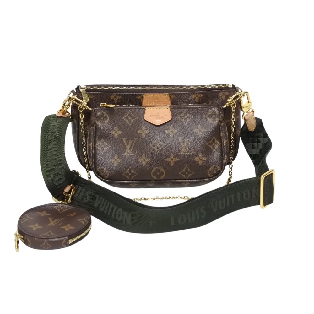 LOUIS VUITTON Monogram Multipochette Accessoires Khaki Green Shoulder Bag